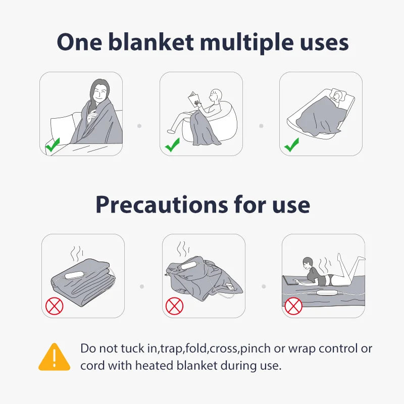 Heated Flannel Blanket with Smart Temperature Control