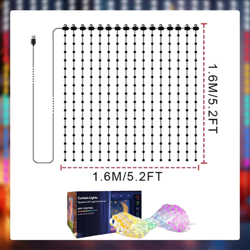 Smart DIY Pattern LED Curtain Fairy Lights