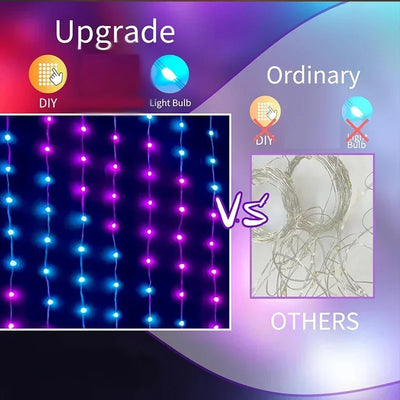 Smart DIY Pattern LED Curtain Fairy Lights