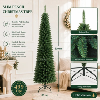 Pencil Artificial Christmas Tree PVC Material Encryption Christmas Tree
