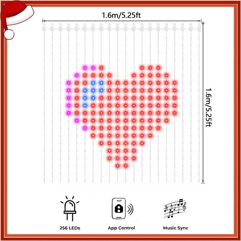 Smart DIY Pattern LED Curtain Fairy Lights