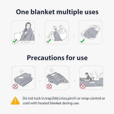Heated Flannel Blanket with Smart Temperature Control