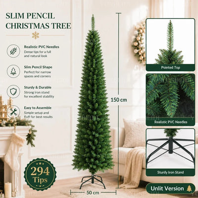 Pencil Artificial Christmas Tree PVC Material Encryption Christmas Tree