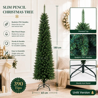 Pencil Artificial Christmas Tree PVC Material Encryption Christmas Tree