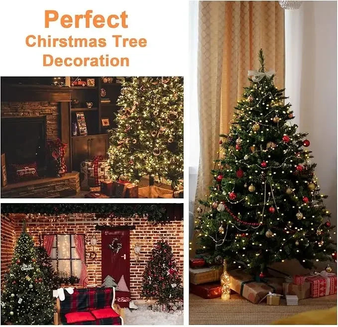 Quick-Install Ring Christmas Tree LED String Lights (8 Lighting Modes)