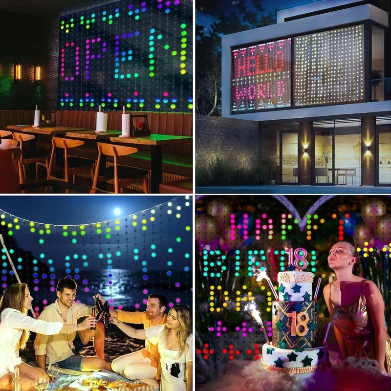 Smart DIY Pattern LED Curtain Fairy Lights