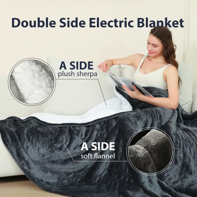 Heated Flannel Blanket with Smart Temperature Control