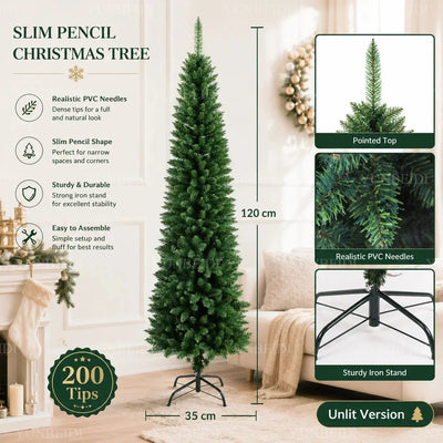 Pencil Artificial Christmas Tree PVC Material Encryption Christmas Tree